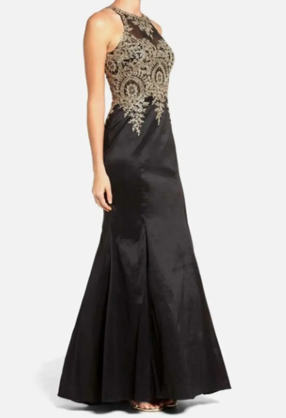 Xscape Embellished Taffeta Mermaid Style Formal Gown sz 12